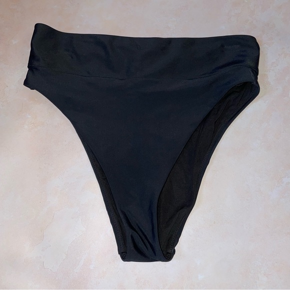 aerie Other - Aerie Black High Waisted High Cut Cheeky Swim Bikini Bottoms